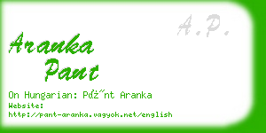 aranka pant business card